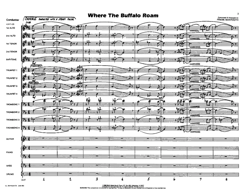 Where The Buffalo Roam score preview