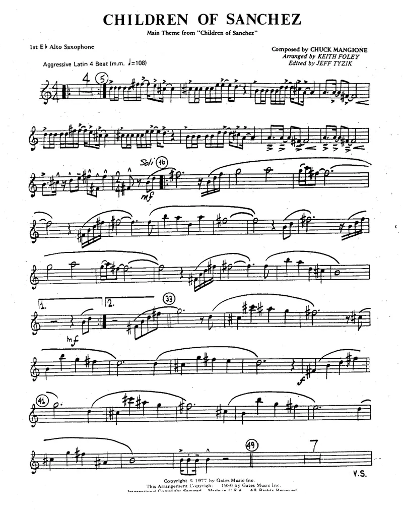 Children Of Sanchez score preview
