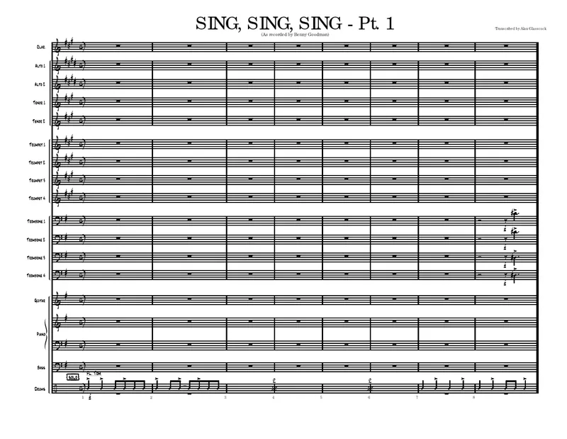 Sing Sing Sing PT score preview