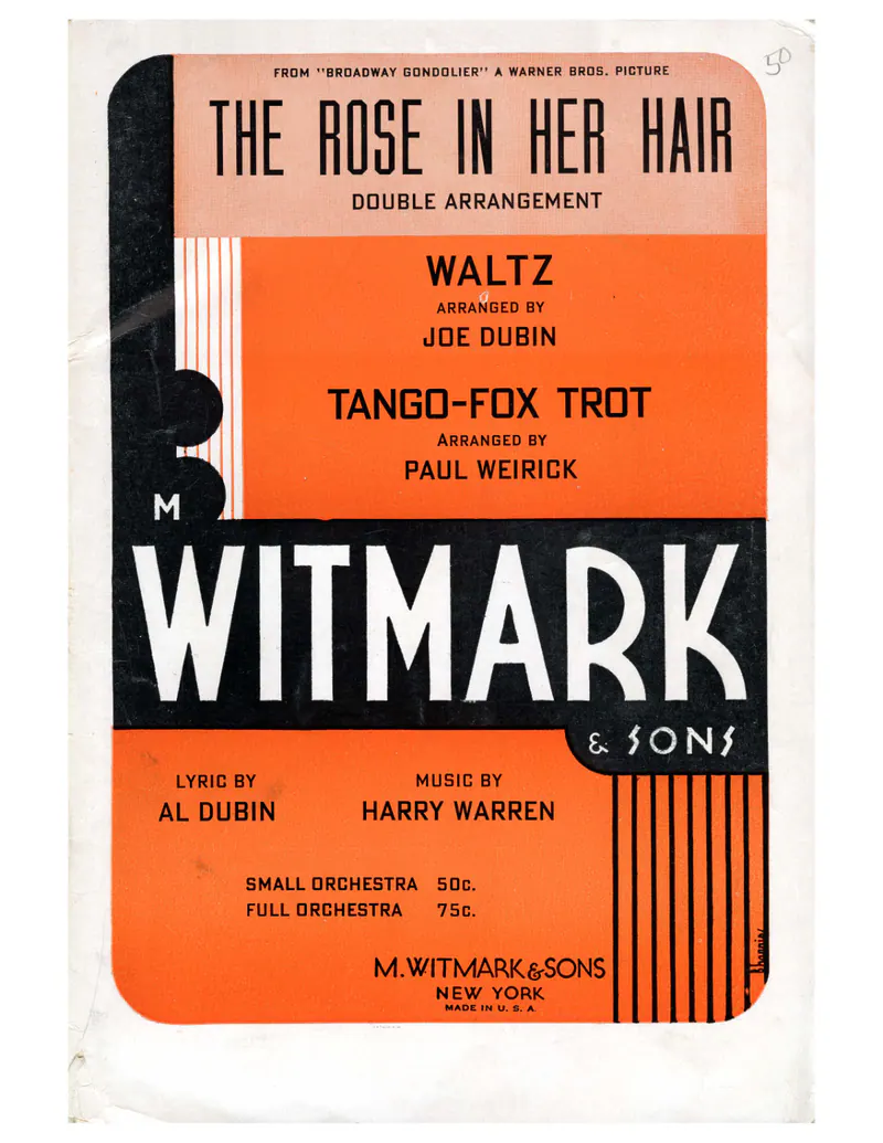 The Rose In Her Hair score preview