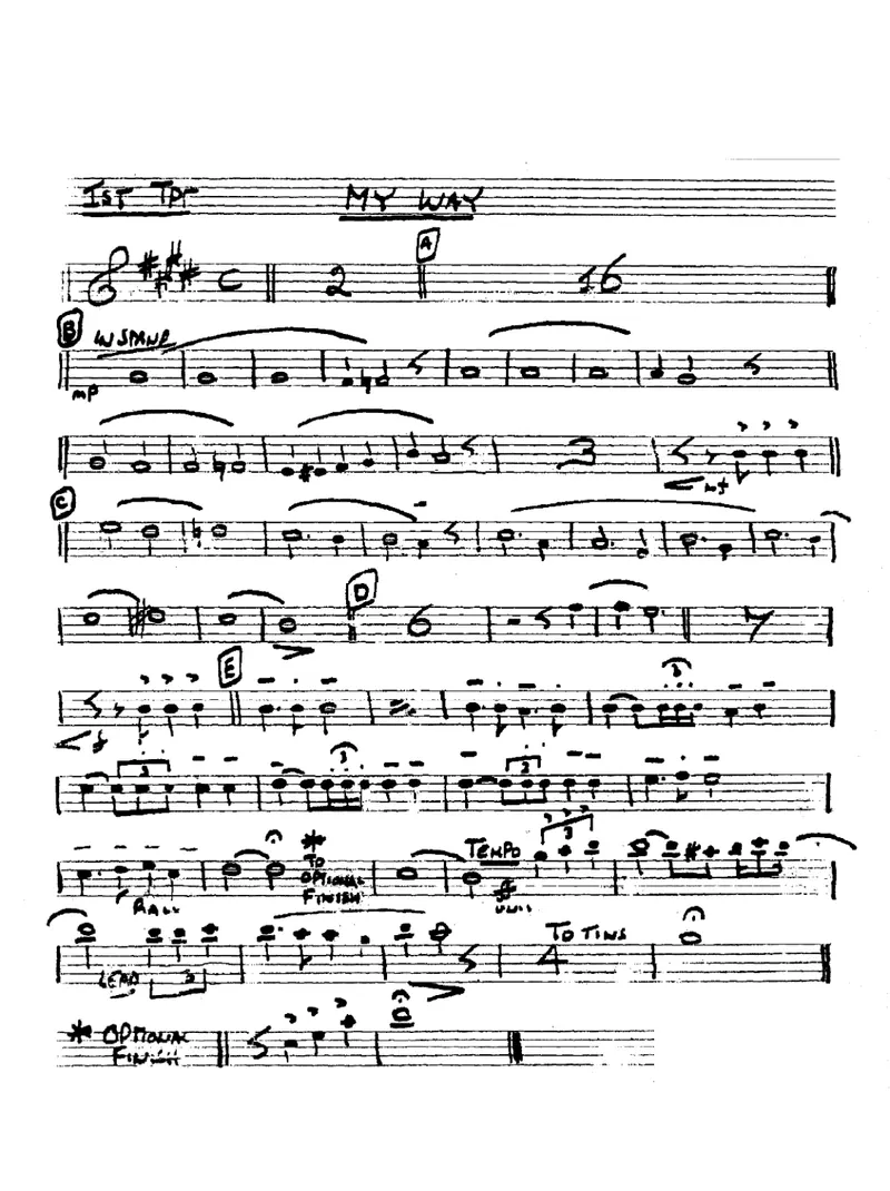 My Way score preview