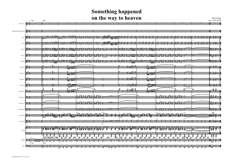 Something Happened On The Way To Heaven (Vocal in F) score preview