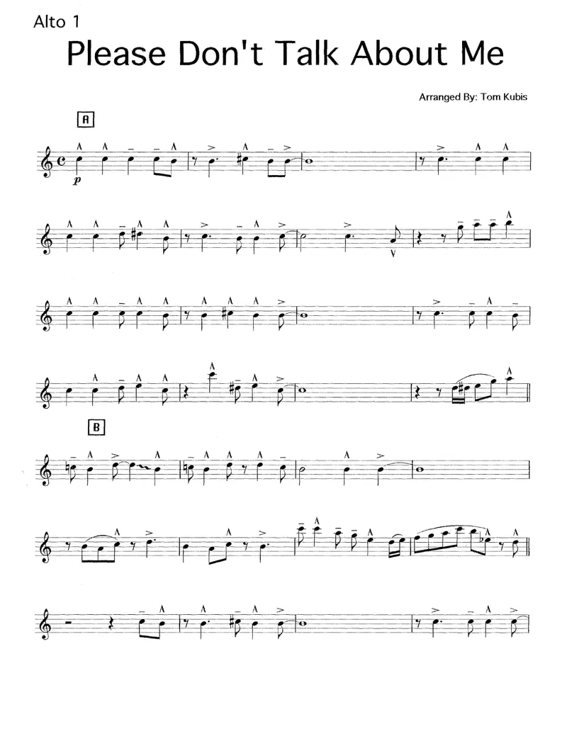 Please Don't Talk About Me score preview