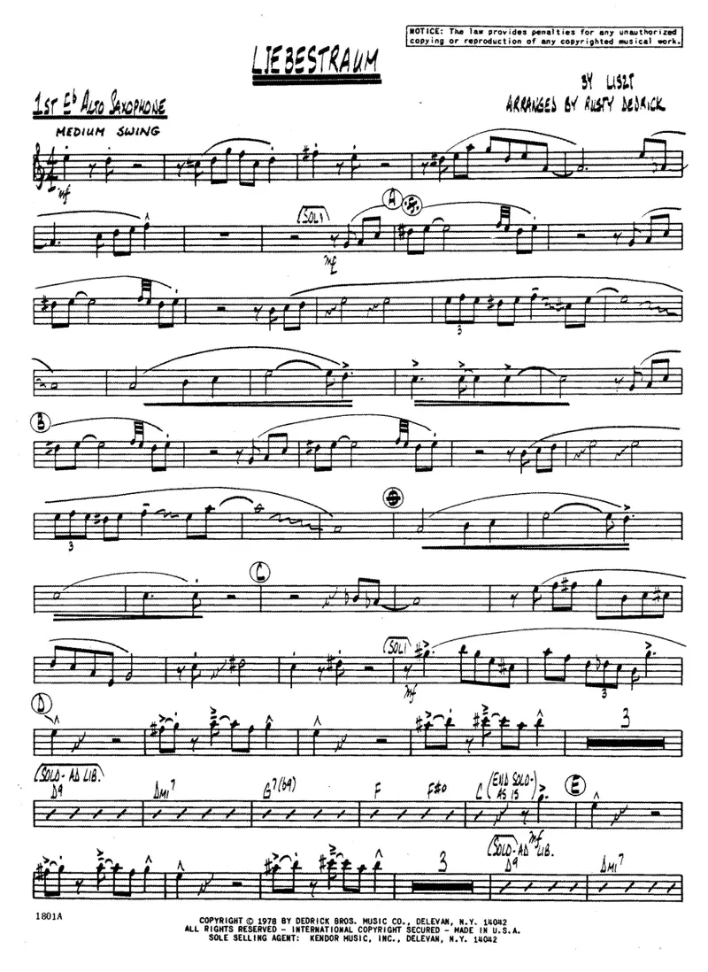 Liebestraum score preview