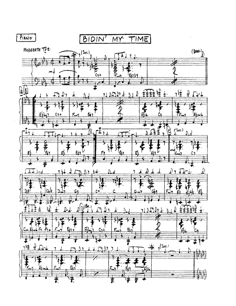 Bidin' My Time score preview