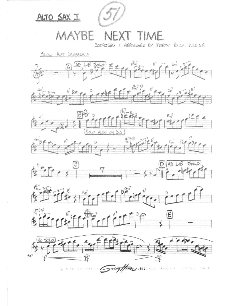Maybe Next Time score preview