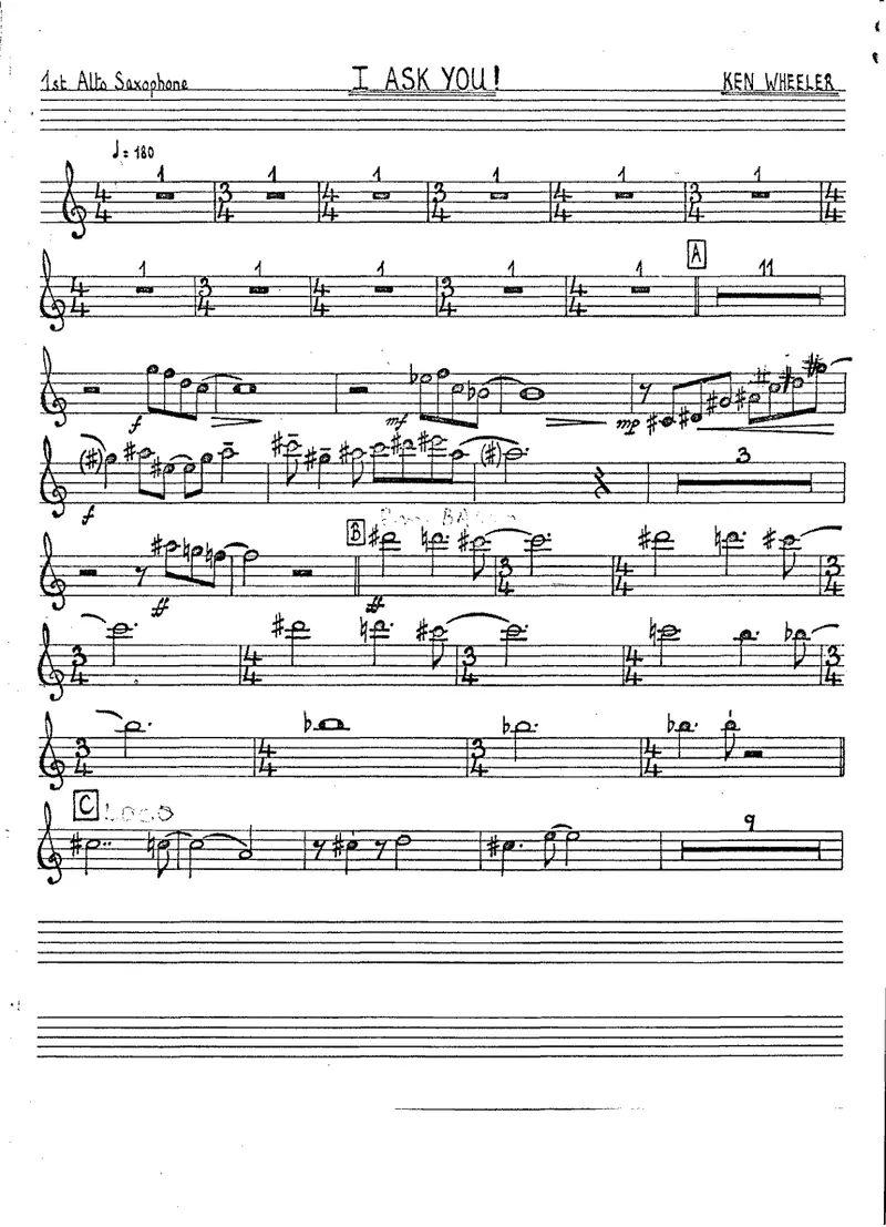 I Ask You score preview