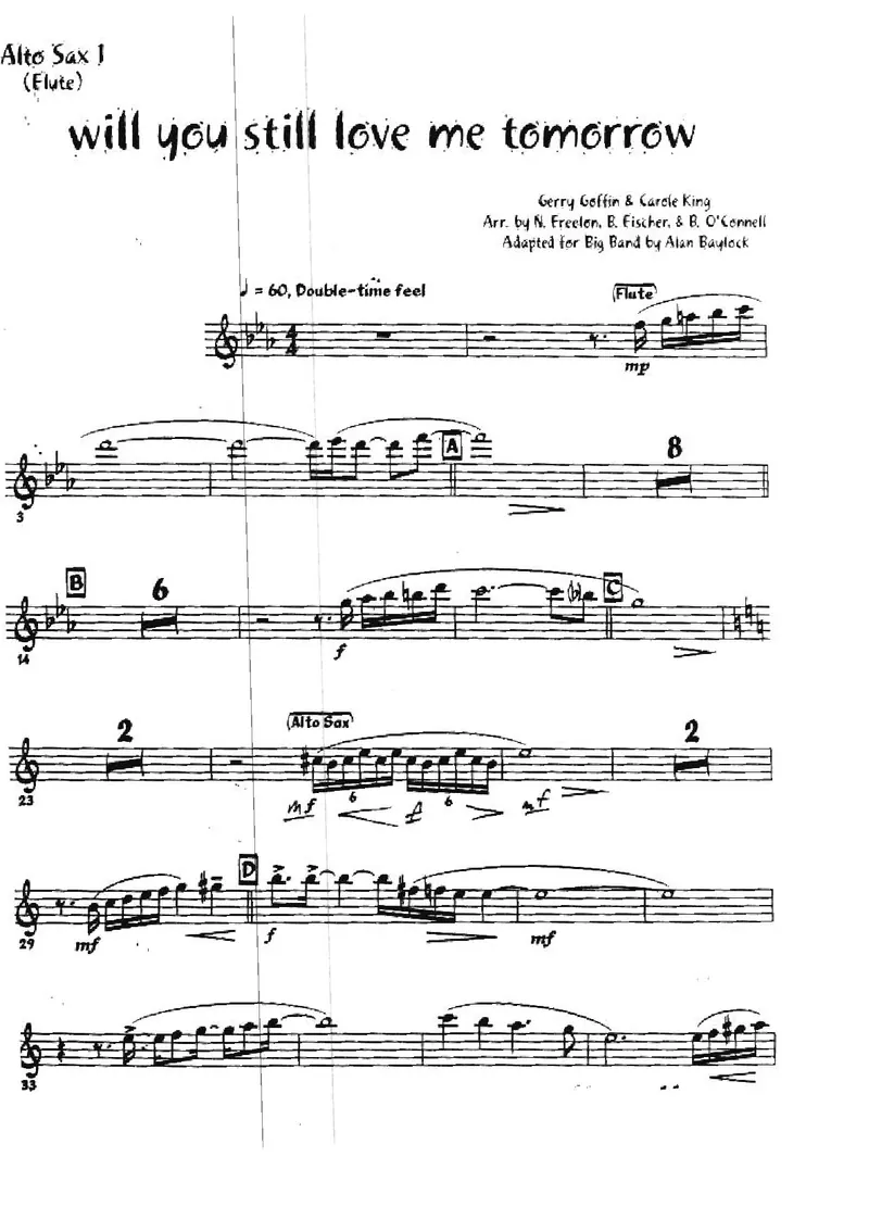 Will You Still Love Me Tomorrow score preview