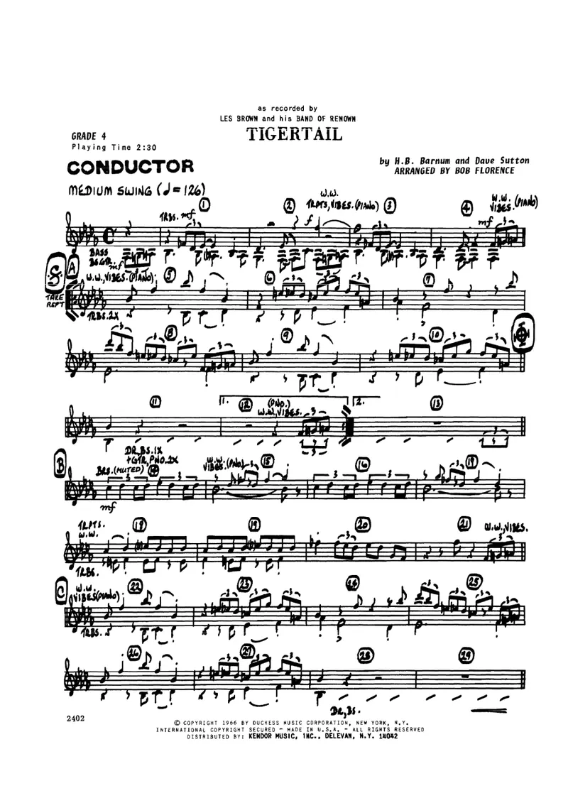 Tigertail score preview