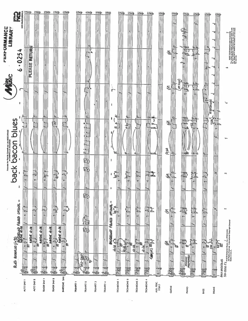 Back Bacon Blues score preview