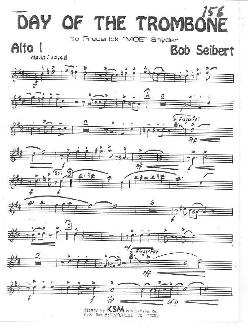 Day Of The Trombone score preview