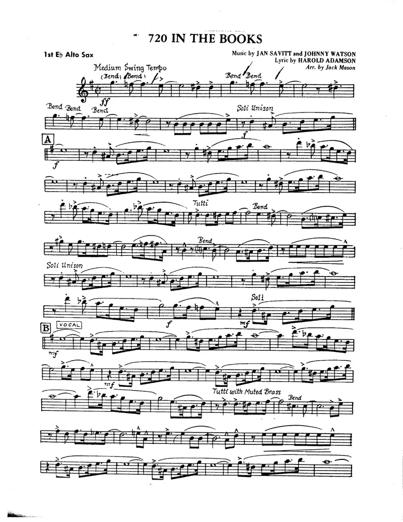 720 In The Books score preview