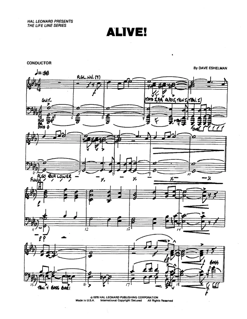 Alive! score preview