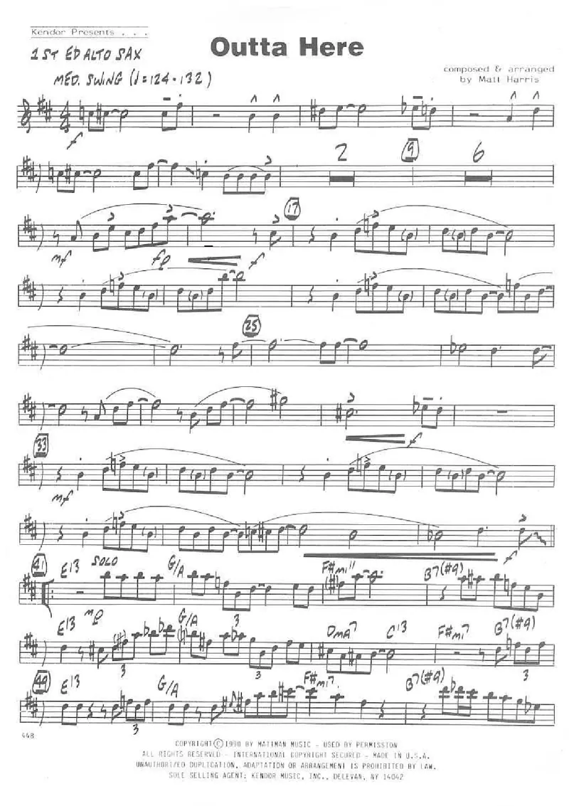 Outta Here score preview