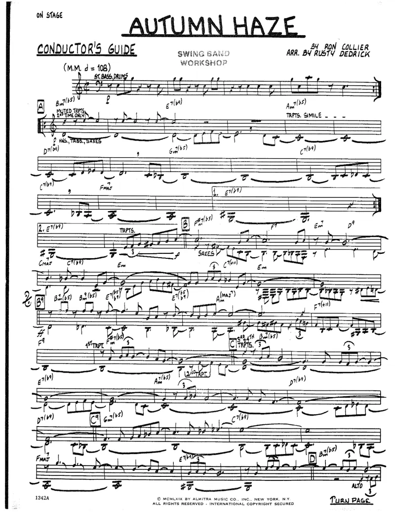 Autumn Haze score preview
