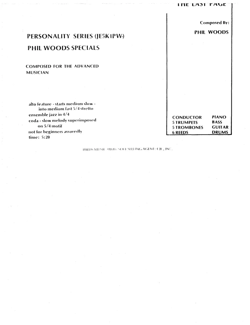 The Last Page score preview