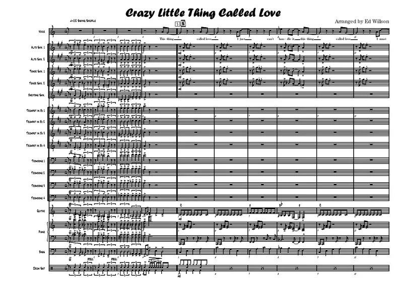Crazy Little Thing Called Love (Ed Wison) voc. score preview