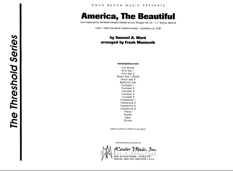America The Beautiful score preview