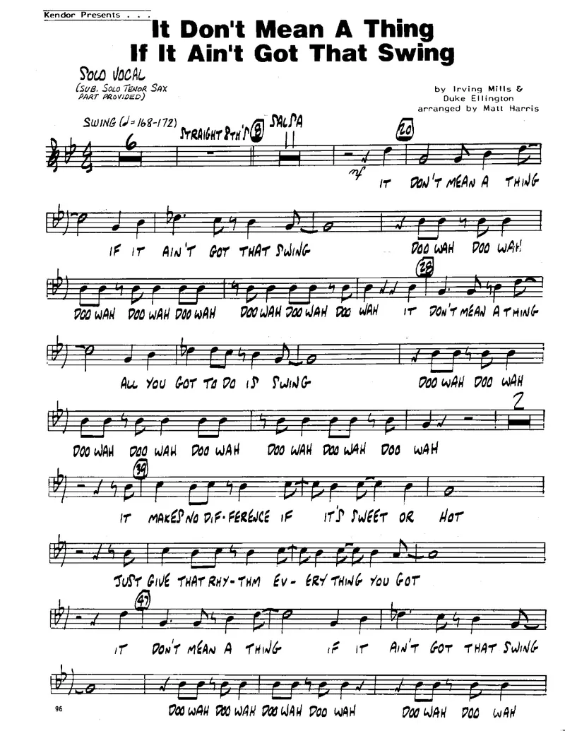 It Don't Mean A Thing score preview