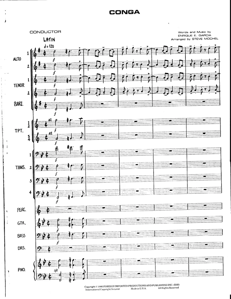 Conga score preview