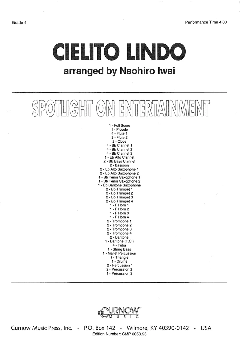 Cielito Lindo score preview