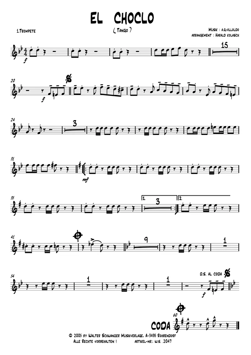 El Choclo score preview