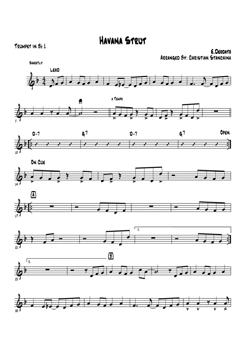 Havana Strut (Eumir Deodato) Combo score preview