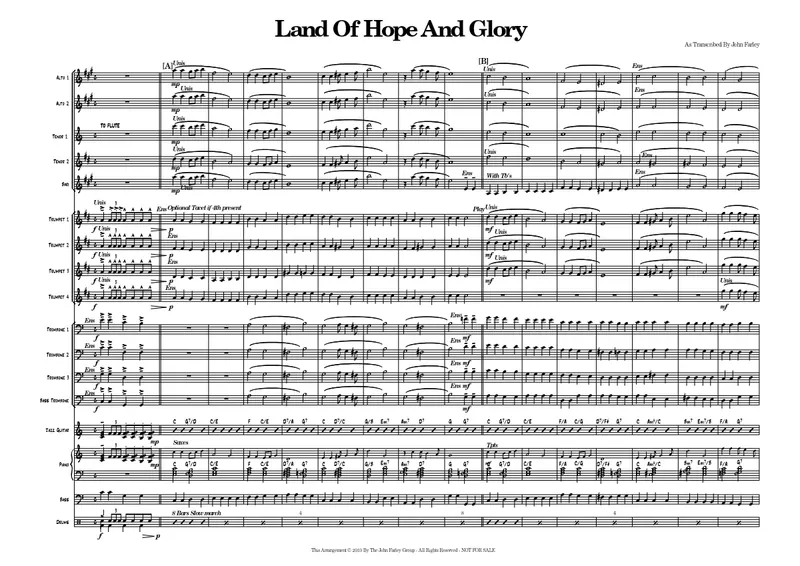 Land Of Hope And Glory score preview