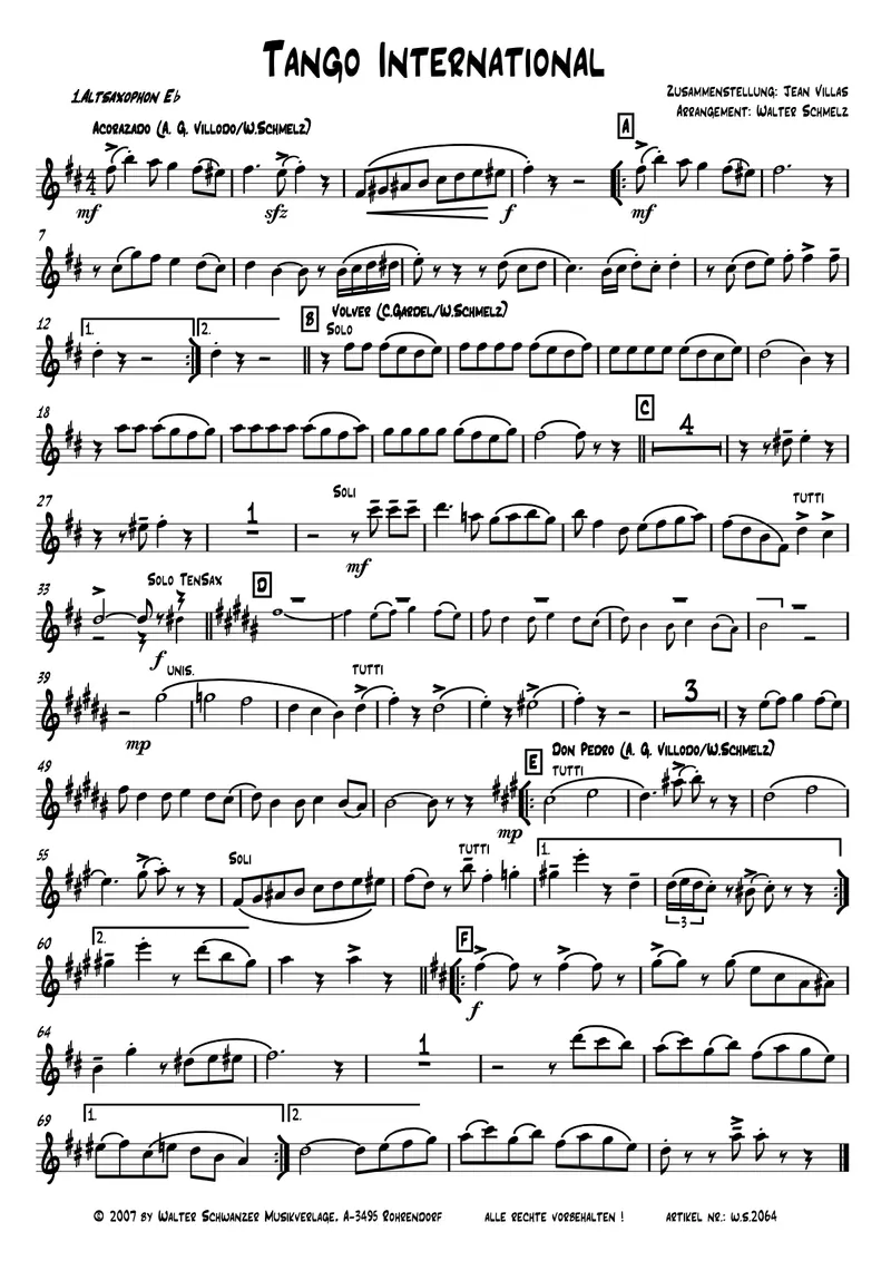 Tango International score preview