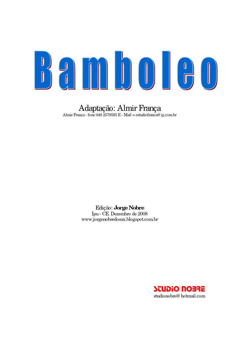 Bamboleo score preview