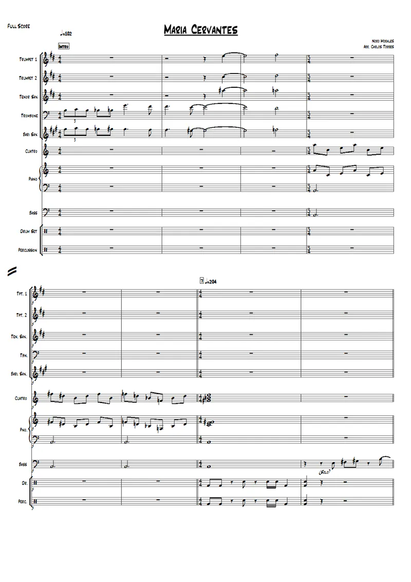 Maria Gervantos score preview