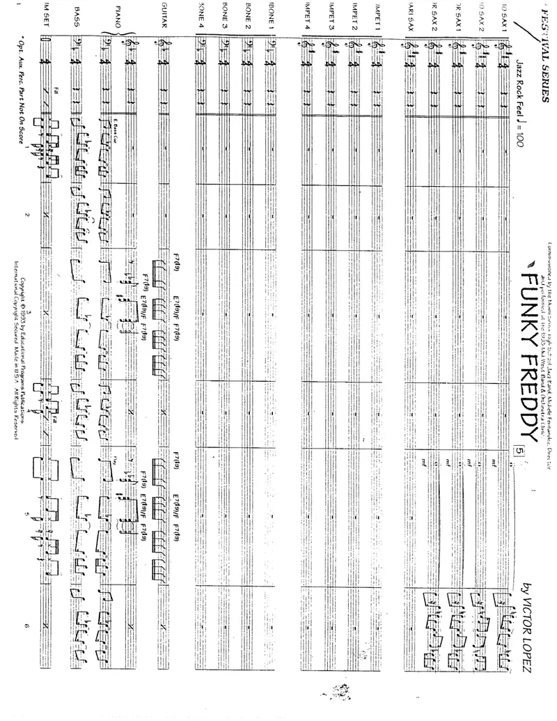Funky Freddie score preview