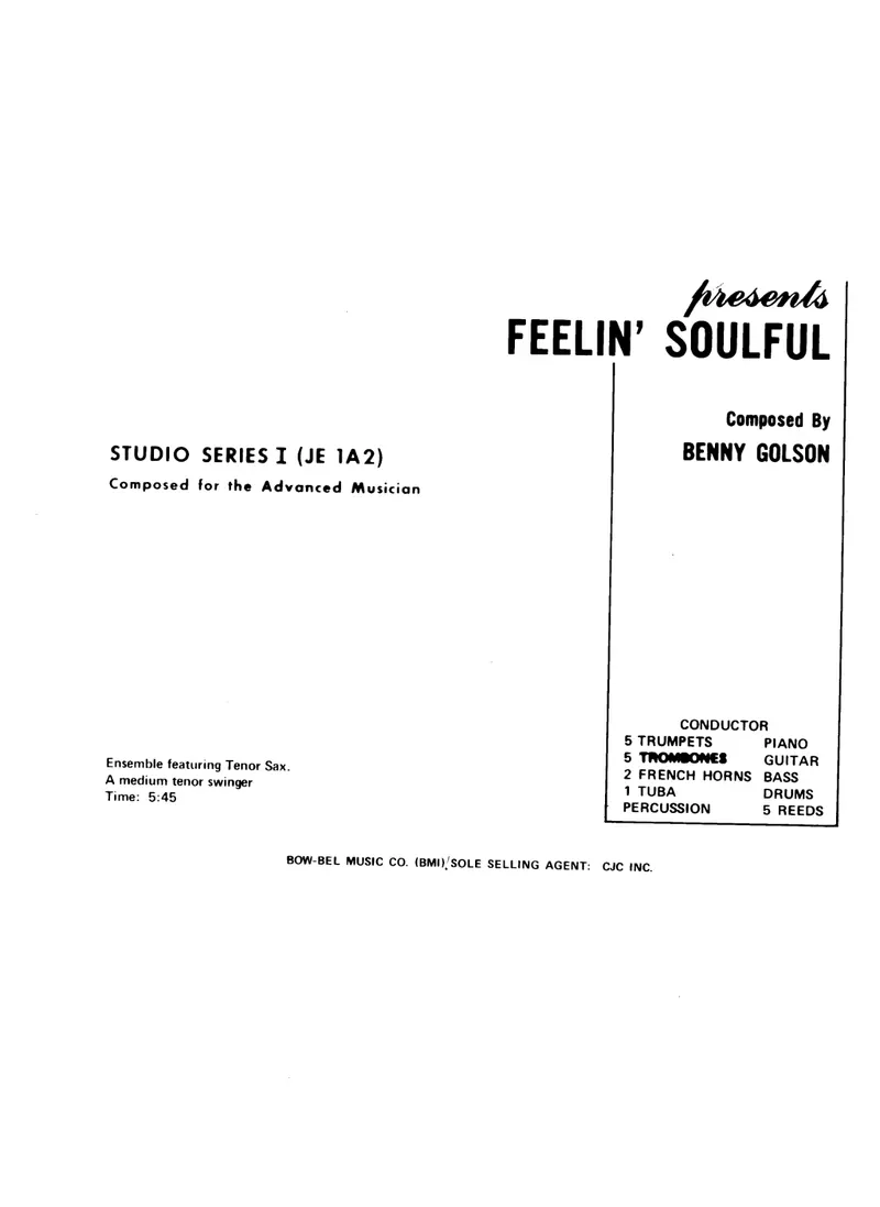 Feelin' Soulful score preview