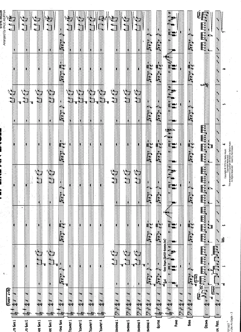 Fly Like An Eagle score preview