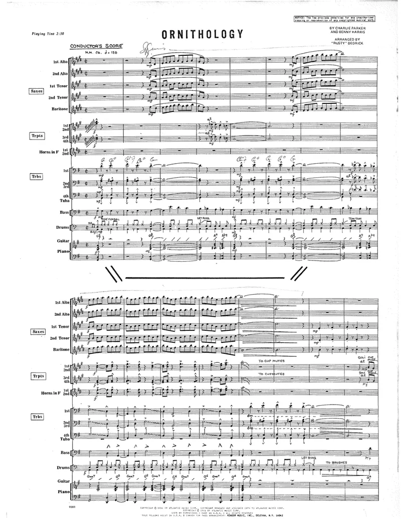 Ornithology score preview