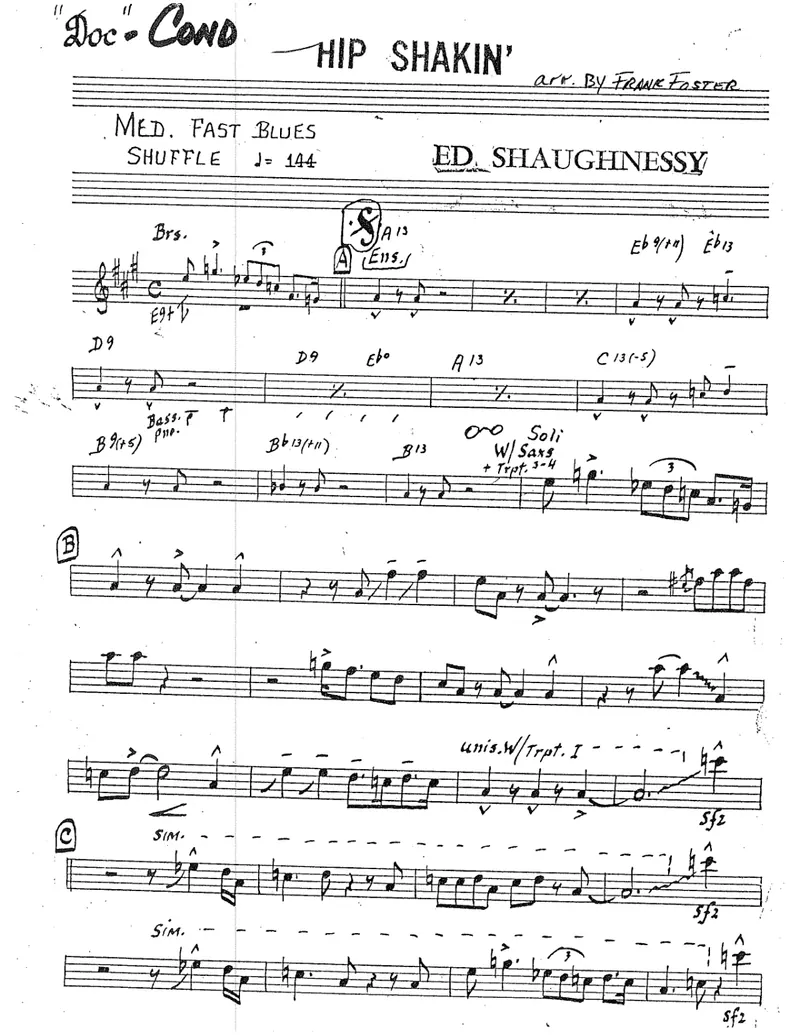Hip Shakin' score preview