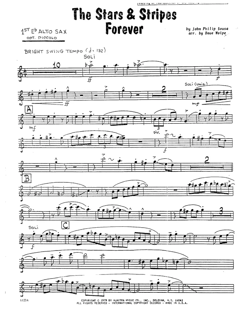 Stars & Stripes Forever score preview