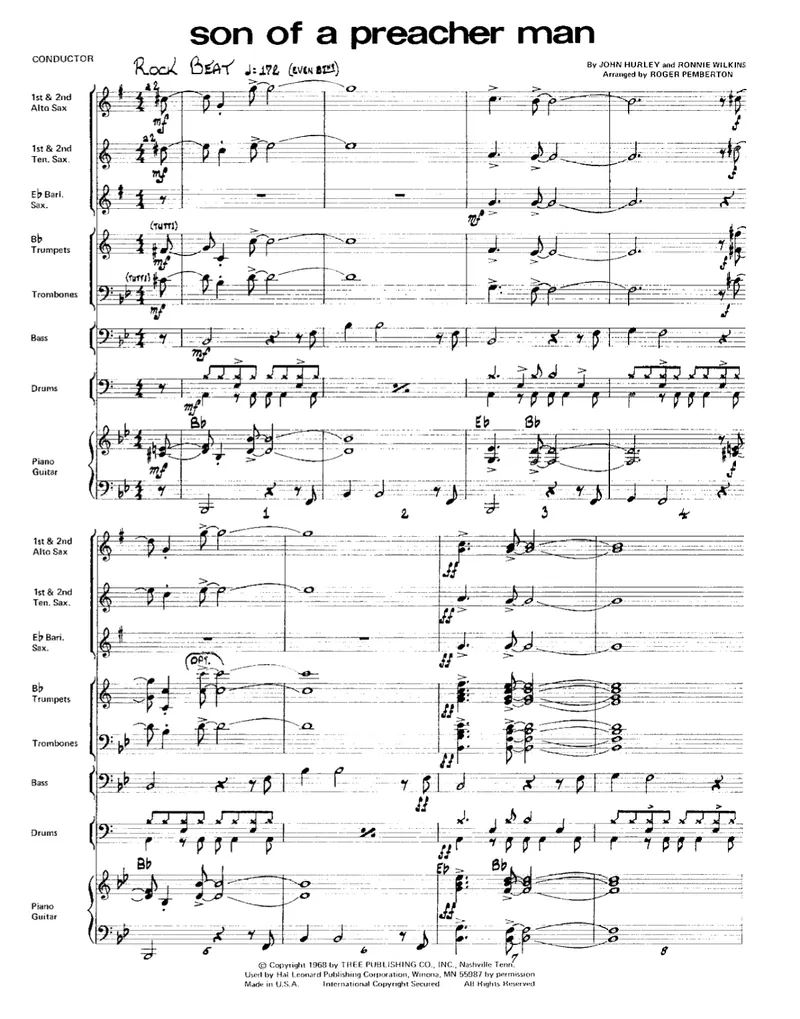 Son Of A Preacher Man score preview