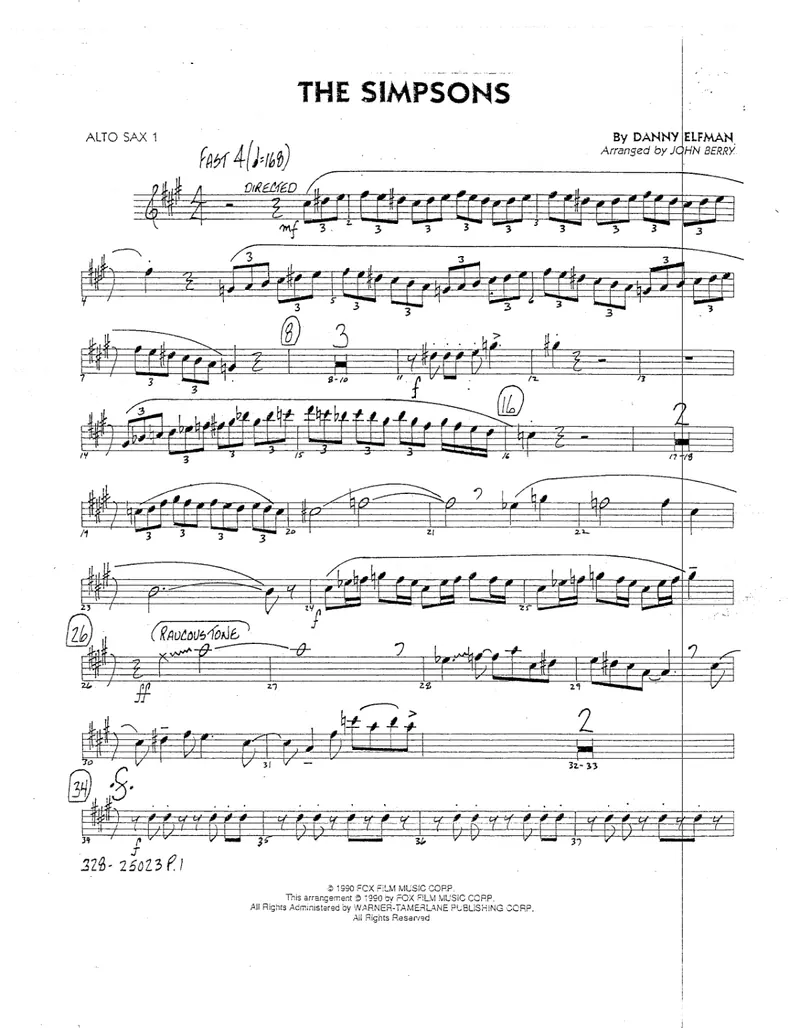 The Simpsons score preview