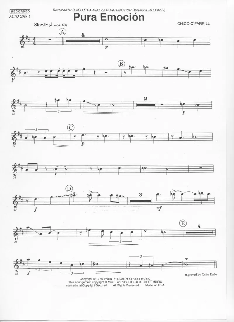 Pura Emocion score preview