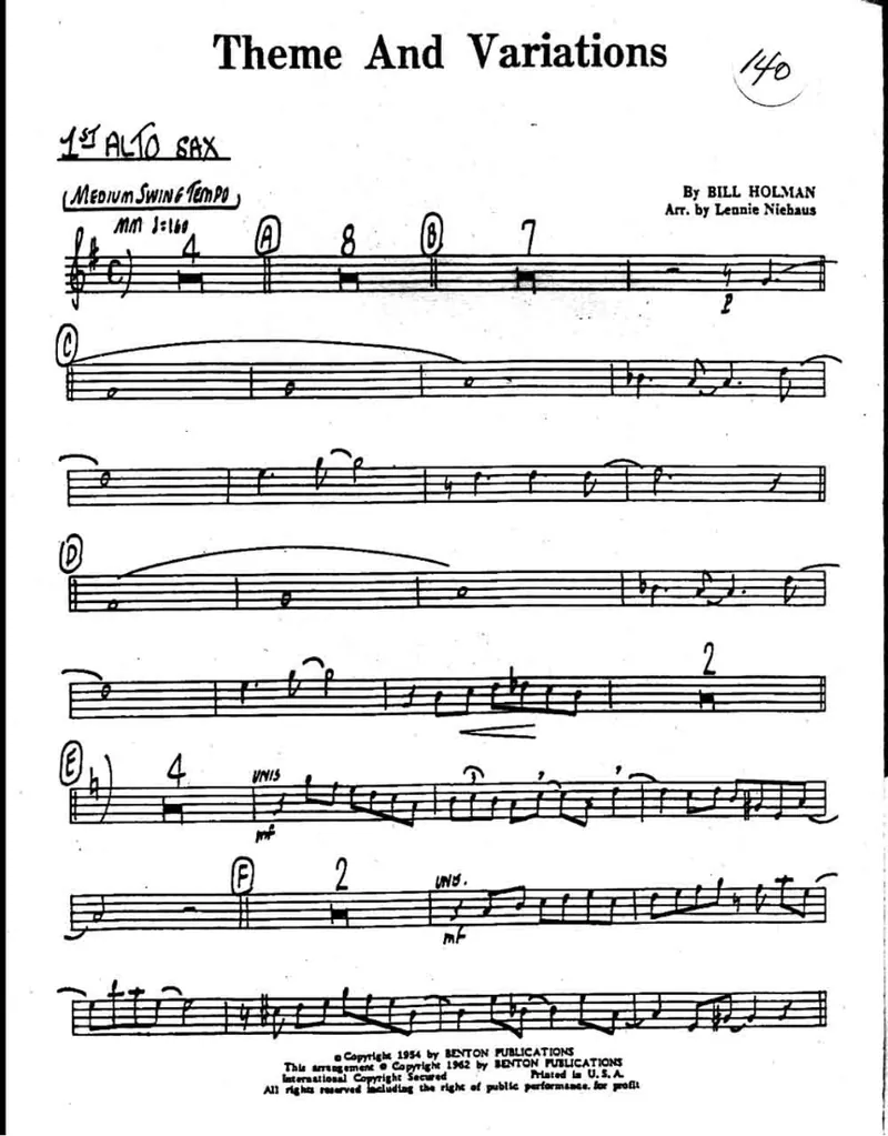 Theme And Variation score preview