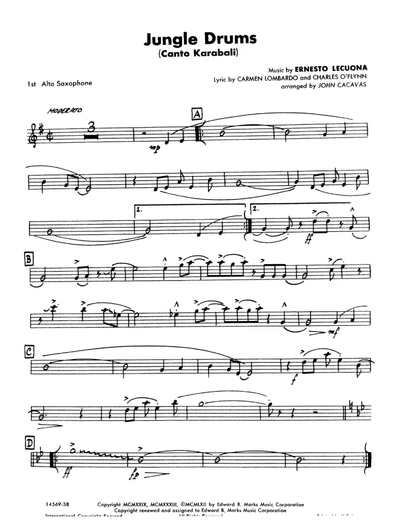 Jungle Drums score preview