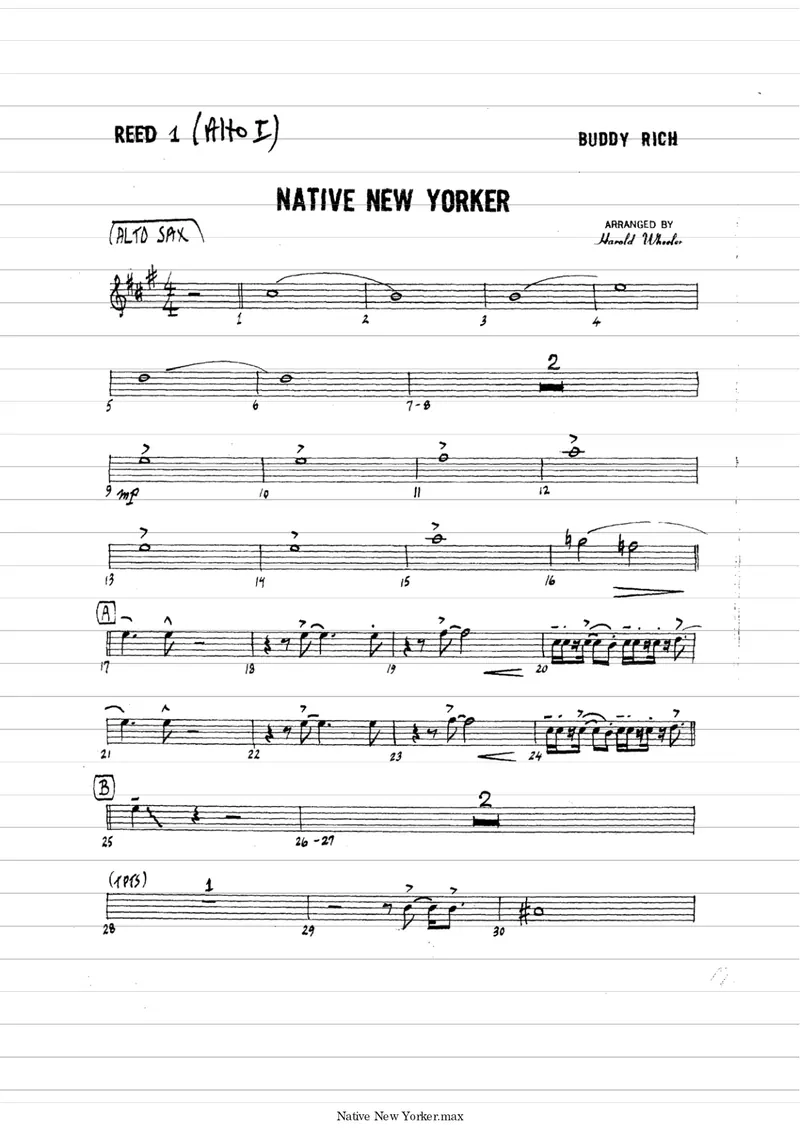 Native New Yorker score preview