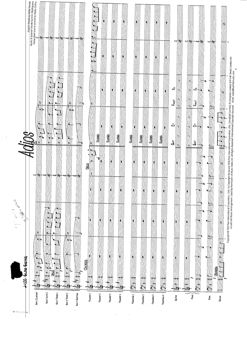 Adios score preview