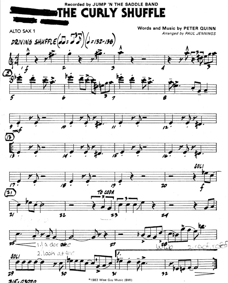 Curly Shuffle score preview
