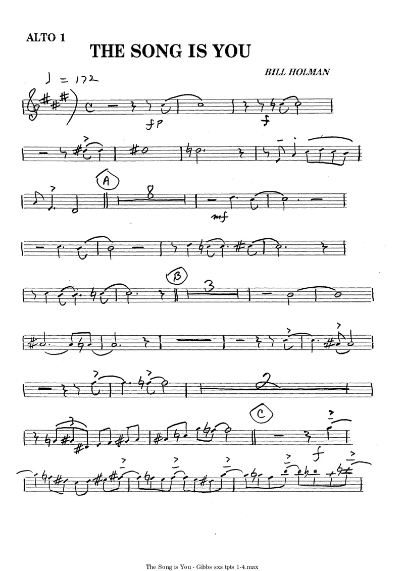 The Song Is You score preview