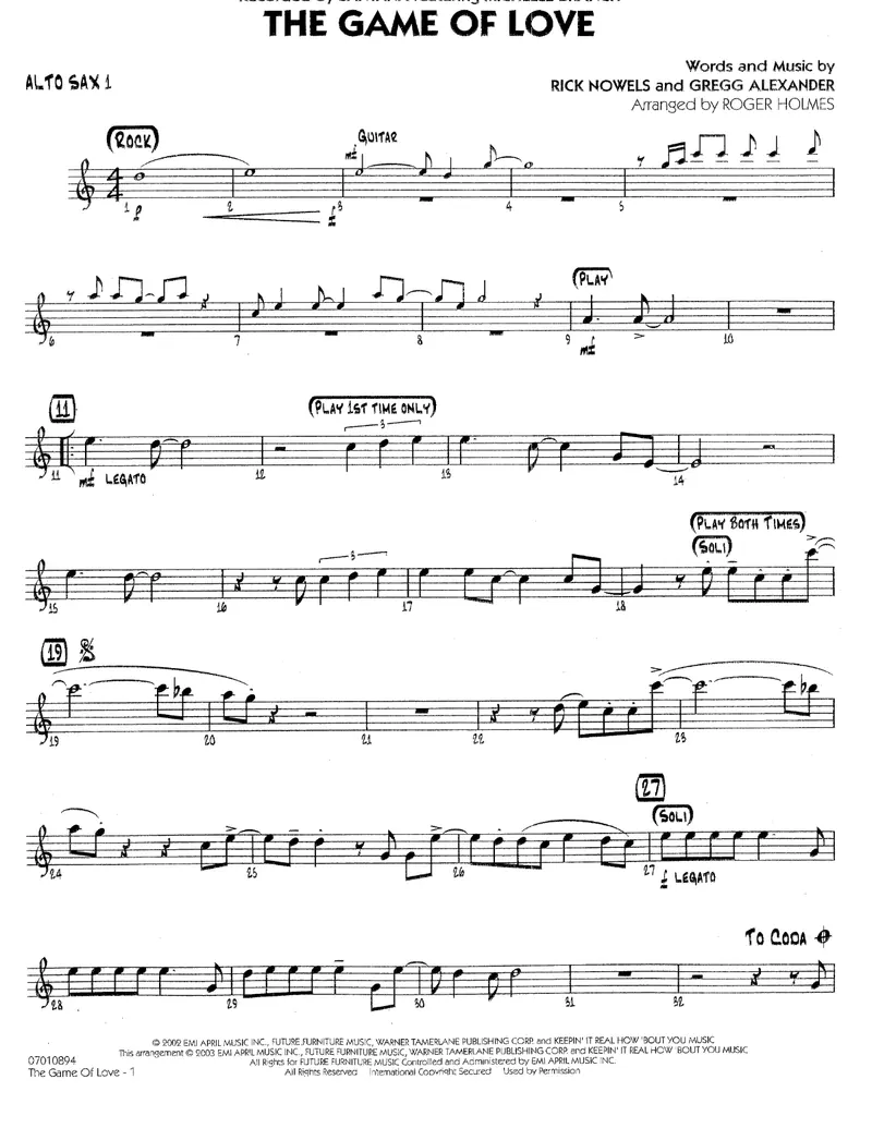 The Game Of Love score preview