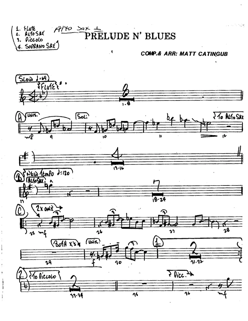 Prelude N' Blues score preview