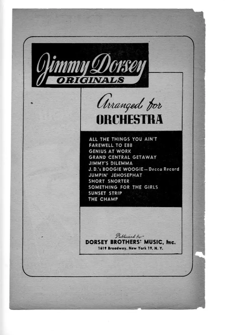 Jimmy's Dilemma score preview