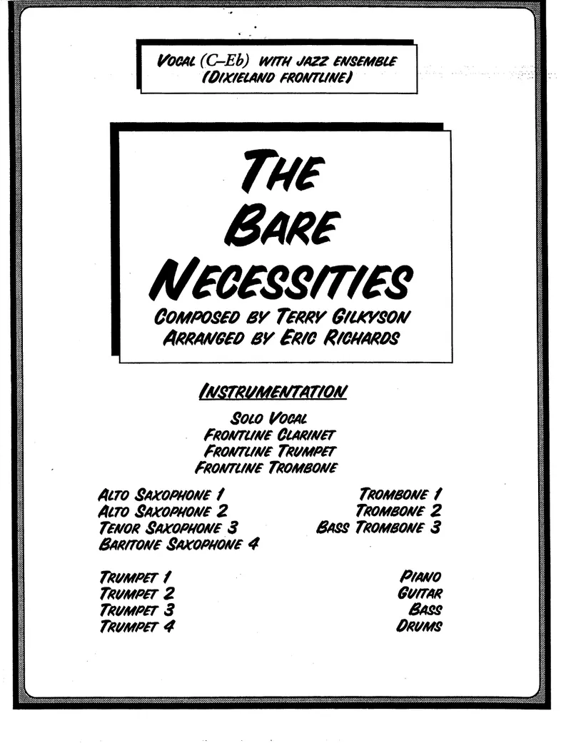 The Bare Necessities score preview